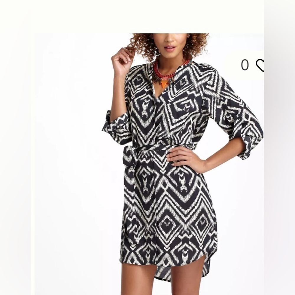 * Anthropologie Ikat Frequencies Maeve Dress Small black and white